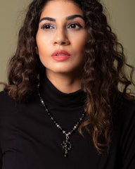 Aamira Onyx Silver Necklace