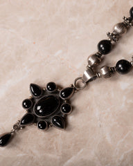 Aamira Onyx Silver Necklace