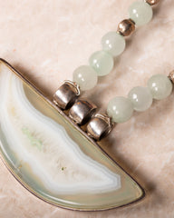 Abhiri Jade Silver Necklace