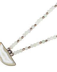 Abhiri Jade Silver Necklace