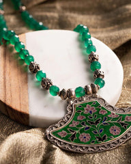 Farhat Green Onyx Necklace