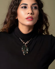 Raina Moss Agate Necklace