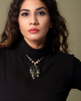 Raina Moss Agate Necklace