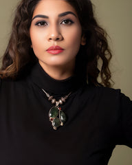 Raina Moss Agate Necklace