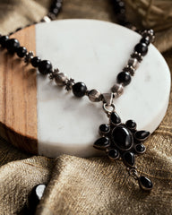 Aamira Onyx Silver Necklace