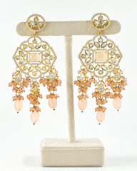 Farzana Earrings - Pastel Peach
