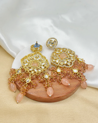 Farzana Earrings - Pastel Peach