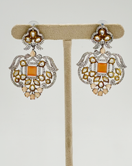 Taj Earrings Peach