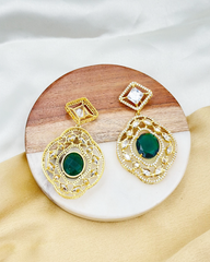Nysa Earrings - Emerald Green