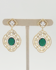 Nysa Earrings - Emerald Green