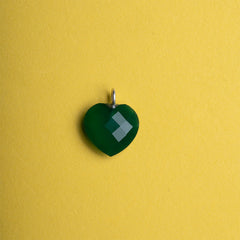 "HEART" Healing Pendant : Green Onyx