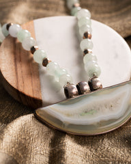 Abhiri Jade Silver Necklace