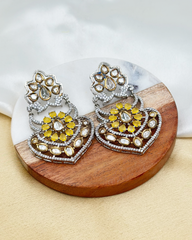 Alisha Earrings - Ochre Yellow