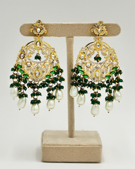 Farzana Earrings - Emerald Green