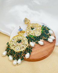 Farzana Earrings - Emerald Green