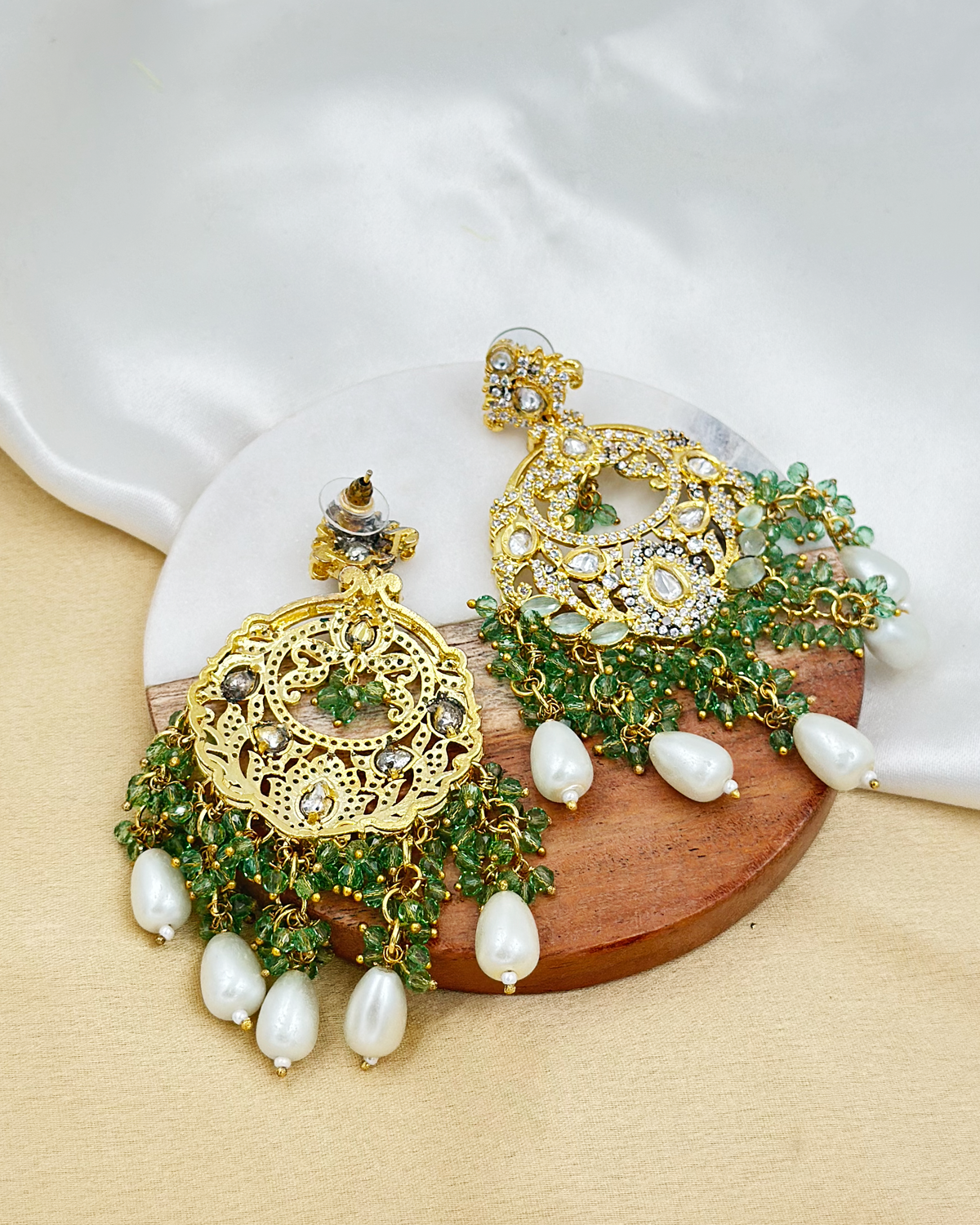 Farzana Earrings - Fern Green