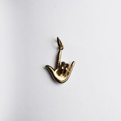 "I Love You" in Sign Language Pendant : Gold-Plating